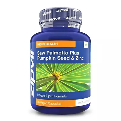 Saw Palmetto Plus Pumpkin & Zinc 90 Vegan Capsules Prostate Supplement For Men • £11.98