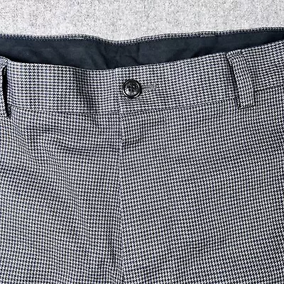 Brooks Brothers Advantage Chino Clark Pants Houndstooth Men’s 32x31 Gray EUC • $29.98