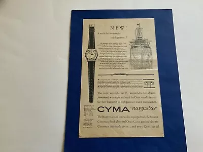 1956 Original Vintage Australian Ad: Cyma Navystar Watches • $11.90