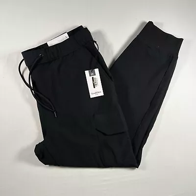 Goodfellow & Co Men's Tapered Tech Cargo Jogger Pants Black L • $34.99