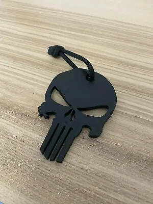 £4.99 • Buy The Punisher Black Logo Keyring/Keychain - Zipper Puller Lanyard Paracord