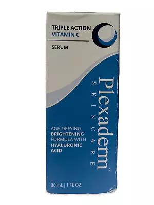 Plexaderm Skincare Triple Action Vitamin C Serum Hyaluronic Acid 1oz Fast Ship • $22