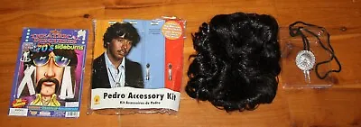 Halloween Costume Napoleon Dynamite PEDRO Wig Bolo Necktie + Sideburns • £9.63