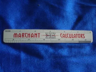 1940 Marchant Calculators 6  12 Month Calendar Ruler Plastic Flexible  • $10