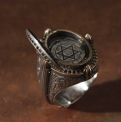 Seal Of Solomon Silver Ring Gift For Him Silver Men's Ring Handmade Ring • $279