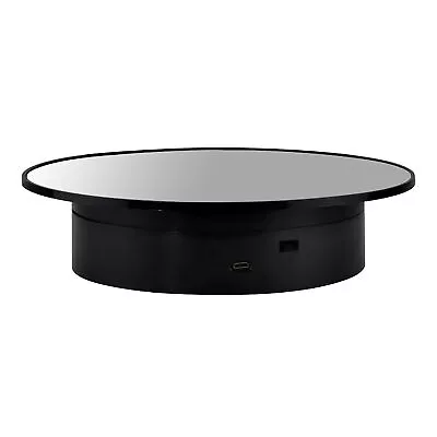 Rotary Display Stand Durable Mirror Surface Electric Motorized Turntable B Black • $27.36