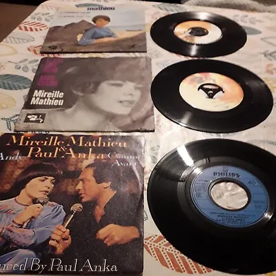 Mireille Mathieu 1x EP & 2 Singles France  Vinyl  • £5