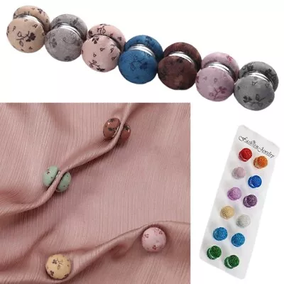 Multi Style Magnet Hijab Pins Muslim Women Round Brooches Scarf Accessories 12Pc • $8.75