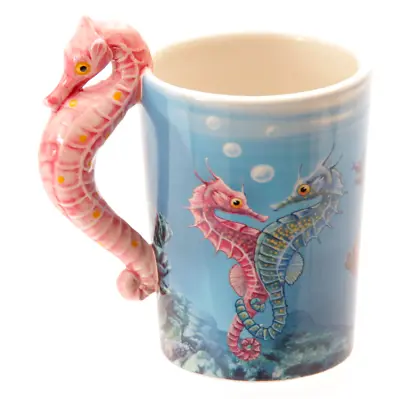 Animal Shaped Handle Ceramic Mug Tea Coffee Cup Novelty Gift Jungle Tropical  • £8.99