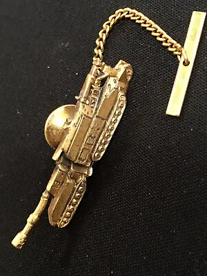 Tie Tack Scorpion Tank Gold Tone Tie Clasp Military Rare Vintage • $15.99