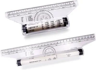 2 Pcs Plastic Measuring Rolling Ruler Drawing Roller Ruler Parallel Ruler For • $14.91