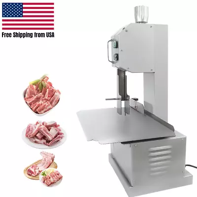 Electric Frozen Meat Cutting Machine Commercial Bone Cutter Band Saw Blade 1.2HP • $495.59