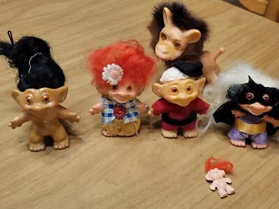 Vintage TROLL Rare Horse Troll DOLL 6 Pc Lot DAM Dressed Minature? • $35