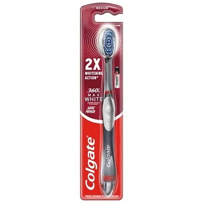 Colgate 360 Max White Sonic Power Medium Toothbrush Whitening Toothbrush  • £7.99
