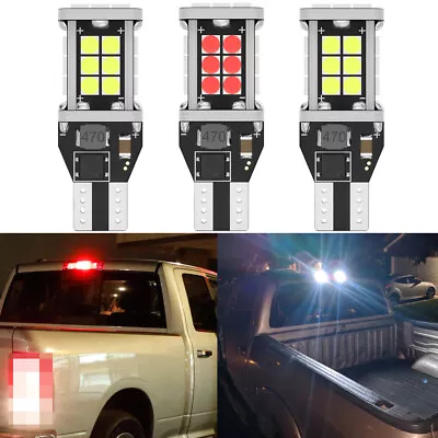 2 White 1 Red 921 LED Cargo 3rd Brake Light Bulbs For Ram 1500 2500 3500 2011-up • $12.78