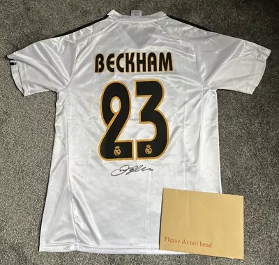 David Beckham #23 Real Madrid 03/05 UCL Home Football Shirt Hand Signed With COA • £300