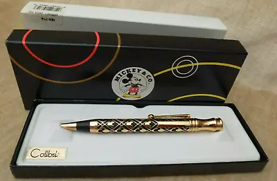 NEW Vintage Colibri Walt Disney Mickey Mouse Ballpoint Pen Black & Gold • $85