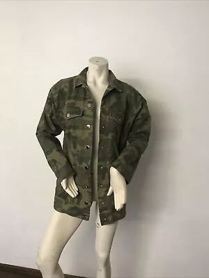 Atmos & Here Women Army Denim Jacket Size 6 • $15