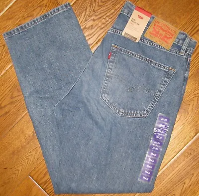 LEVI'S 505 Regular Fit NWT Stretch Denim Mens Jeans 36 X 30 Zip Medium Wash New • $29.99