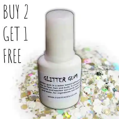£3.49 • Buy Glitter Glue Face Body Fix Adhesive Gum Gel Face Eye Hair, Water Based Long Life