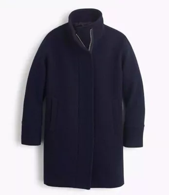 New J Crew Stadium-cloth Wool Cocoon Coat Black Sz-8-6t-rare! Old School J.crew! • $149