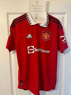 Alejandro Garnacho COA Player Issue Manchester United Man Utd Signed Home Shirt • £999.99