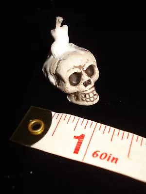 Witch Skull Candlestick -Halloween Dollhouse Miniature • $4.95