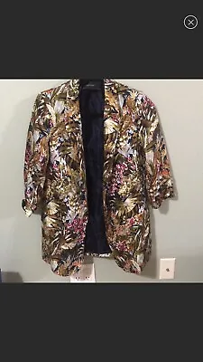 New Zara Tropica Print Floral Blazer Size Small • $35