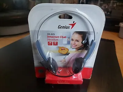 £4.49 • Buy Genius HS-02C Classic INTERNET CHAT HEADSET Headband Stereo Mic Skype Ready