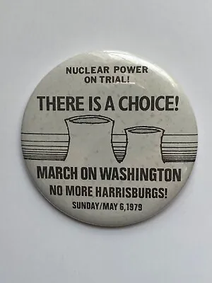 1979 Nuclear Power On Trial! No More Harrisburgs! Political Cause Pin • $8