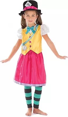 £12.99 • Buy Girls Mad Hatter Costume Fancy Dress Size Large Alice In Wonderland