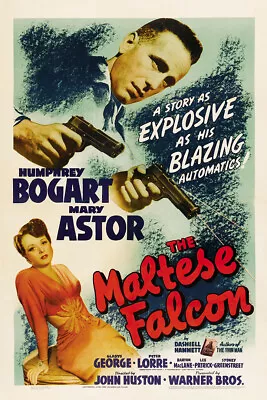 The Maltese Falcon Movie Crime Film Noir Mystery Wall Art Home - POSTER 20 X30  • $23.99