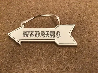 £3 • Buy Wedding Wooden Arrow Sign Measures Approx 11 Inches New