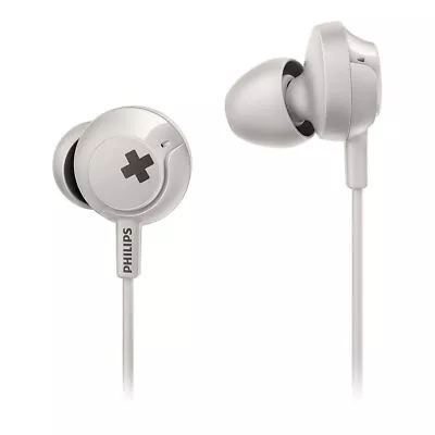 $31 • Buy Philips BASS+ In Ear Headphones/Earphones/Mic/Remote For Smartphone/iPhone/White