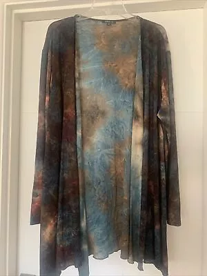 NWT VIKKI VI Women’s Open Front Cardigan Lightweight Stretch Floral-3x • $78