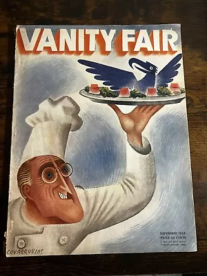 Rare Vanity Fair Vintage Magazine Nov 1934 Great Condition Complete White Pages • $90