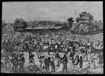 £15 • Buy HYDE PARK LONDON ON SUNDAY C1890 GEORGIAN ILLUSTRATION Magic Lantern Slide