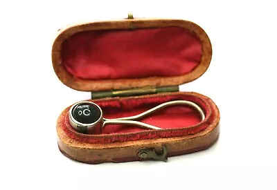 Stanhope Pocket  Microscope Magnifying Glass  With Orig. Case Etui  Good Cond. • $41.03