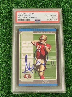 $75 • Buy 2005 BOWMAN ALEX SMITH RC Signed Rookie AUTOGRAPH 49ERS #114 PSA Auto