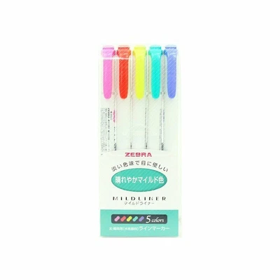 $12.95 • Buy Japan Stationery Zebra Mildliner Double Ended Highlighters 5 Pcs Set Green