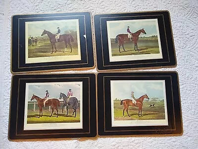 Vintage Thoroughbred Equestrian Famous Racehorses Placemats England Derby Stakes • $25