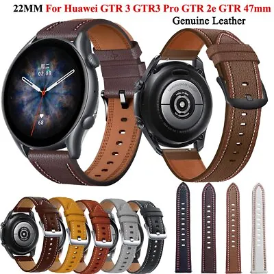 Leather Watch Band For Amazfit GTR 3 Strap Xiaomi Huami GTR3 Pro GTR 2 2e 47mm • £7.18