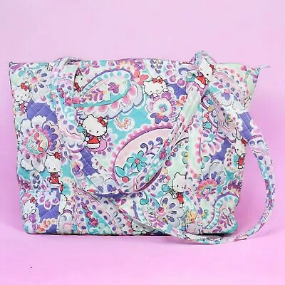 Hello Kitty Vera Bradley Paisley Small Vera Tote Bag Purse Valentine's Day NWT • $124