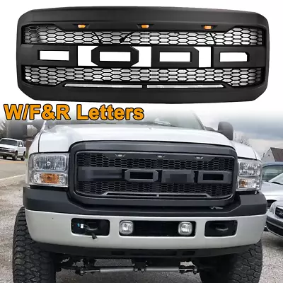 Black Grill For For Ford 2005 2006 2007 F-250 F-350 Super Duty Front Grill W/LED • $165