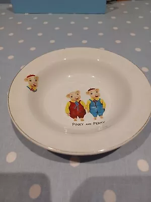 £8 • Buy Vintage 1960s Pinky & Perky Bowl By Keele St Pty Co Ltd