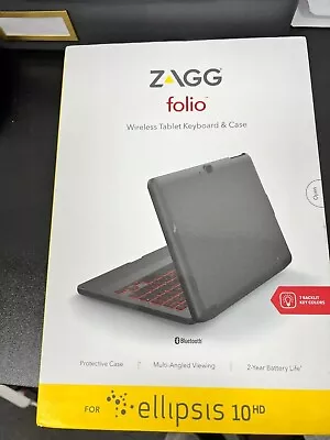 ZAGG Folio Series Wireless Tablet Keyboard And Case For Ellipsis 10 HD - NEW • $12.95