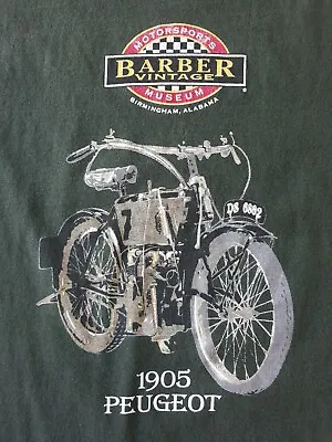 Barber Vintage Motorsports Museum Tshirt Mens 3XL Graphic 1905 Peugeot *Descr • $15