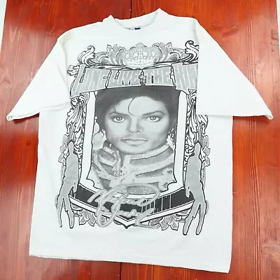 Michael Jackson Memorial T-Shirt  Long Live The King  Mens 2XL Phat Doc White • $30