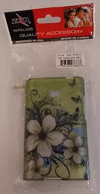 LG OPTIMUS LOGIC/L35G 2LAYER/HYBRID CASE/COVER Green Daisy Rubberized Hard Case  • $5.77