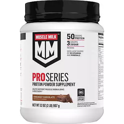 Muscle Milk Pro Series Protein Powder Supplement Knockout Chocolate 2 Pound • $25.37